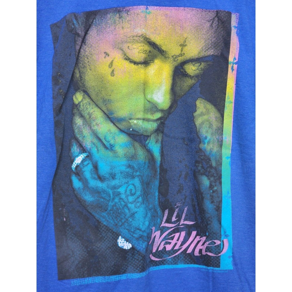 Lil Wayne T-Shirt Blue Size Medium Rap Band - Picture 2 of 4